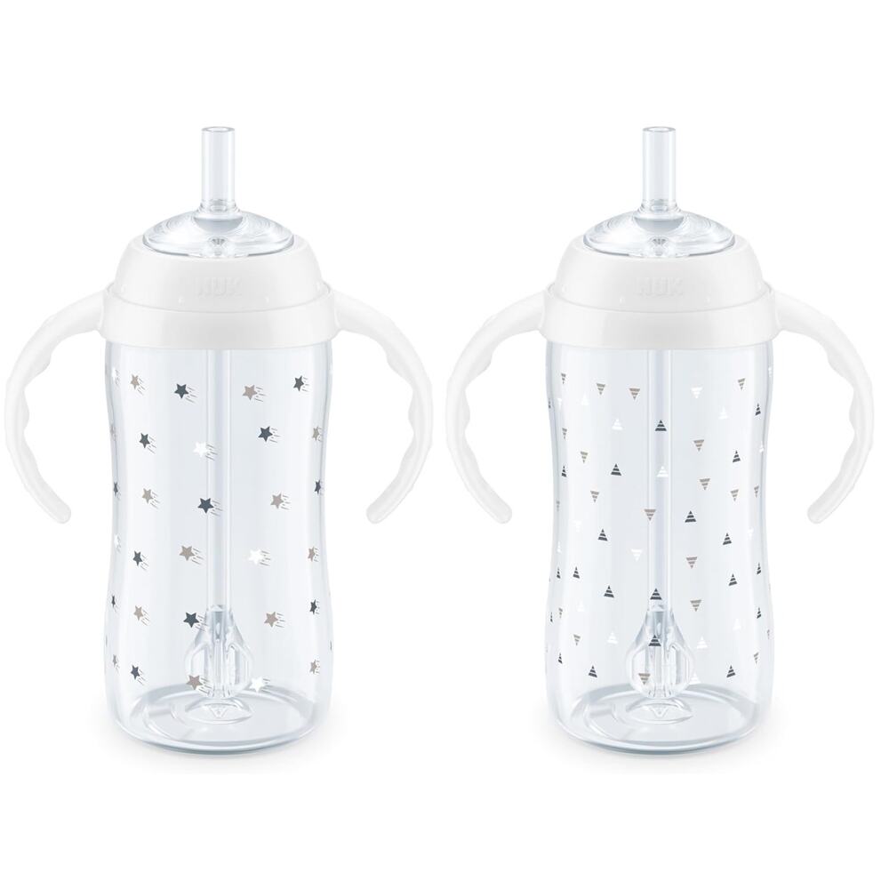 2-Pack - NUK Learner Straw Cup, Toddler Sippy Cup with Soft Straw